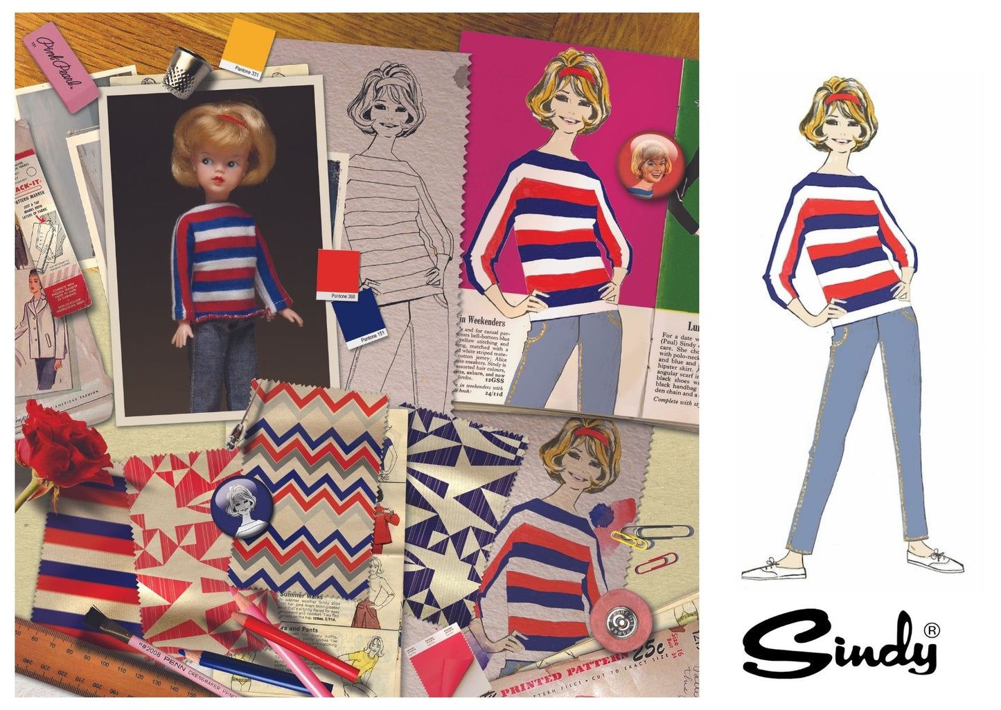 Sindy 60th Anniversary Postcard Set