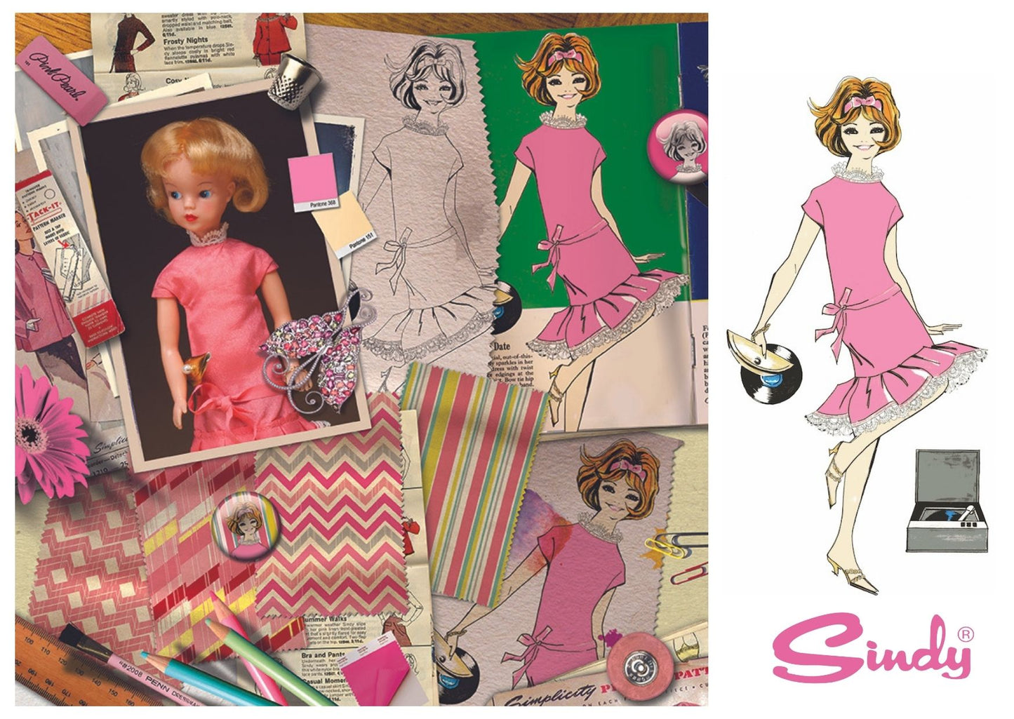 Sindy 60th Anniversary Postcard Set