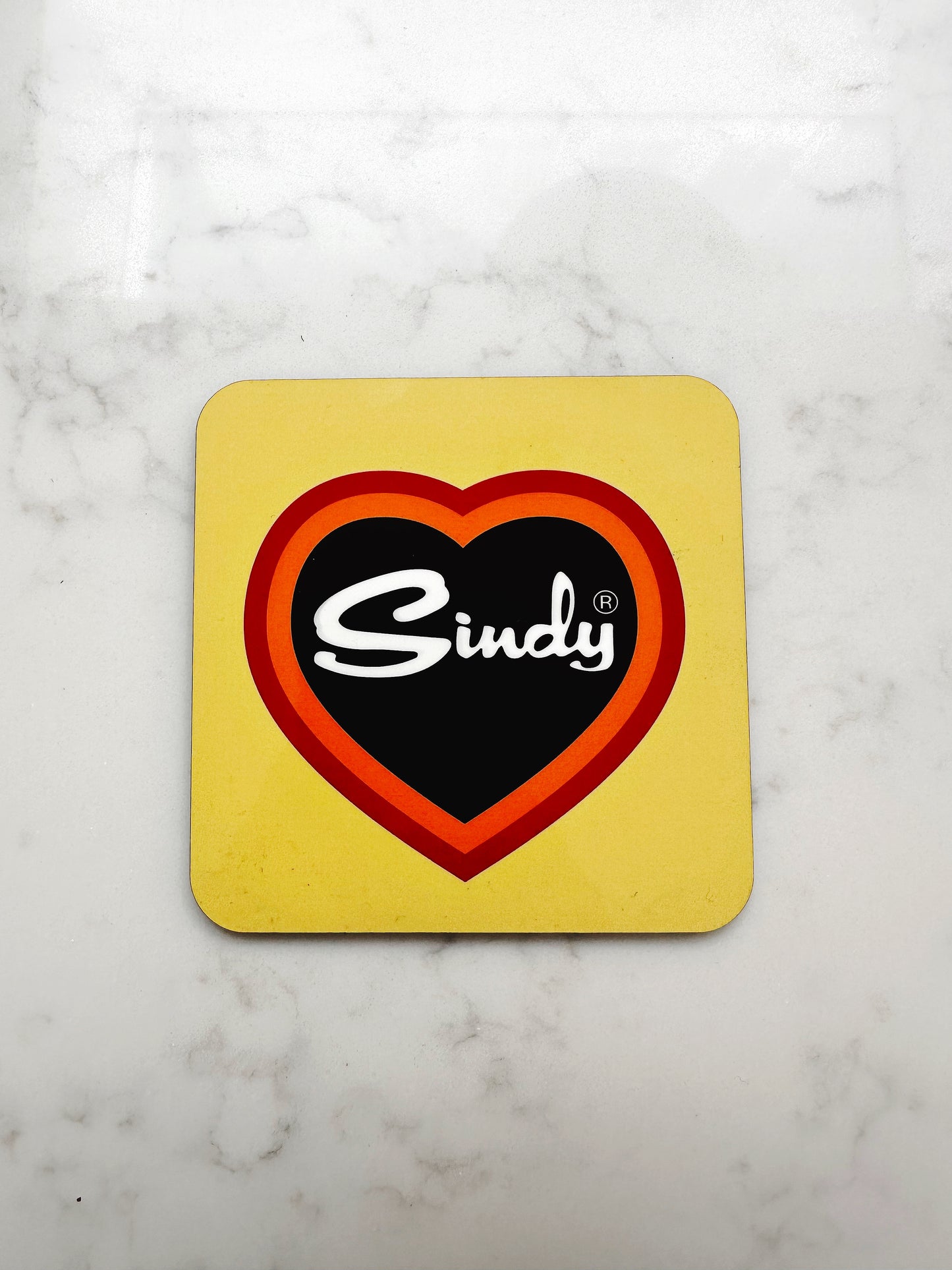 Sindy Logo Coaster