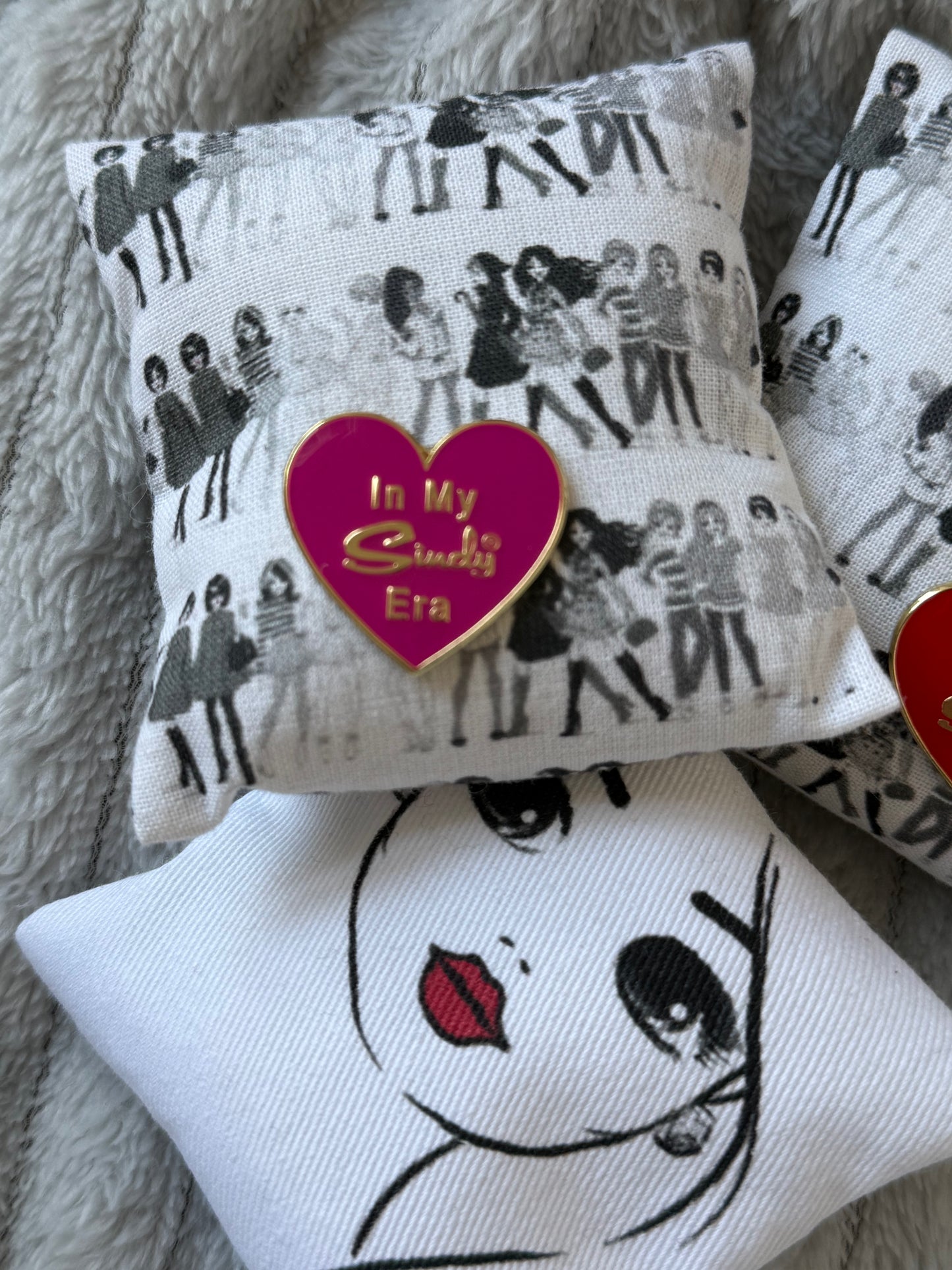 Sindy Enamel Heart Pin Badge