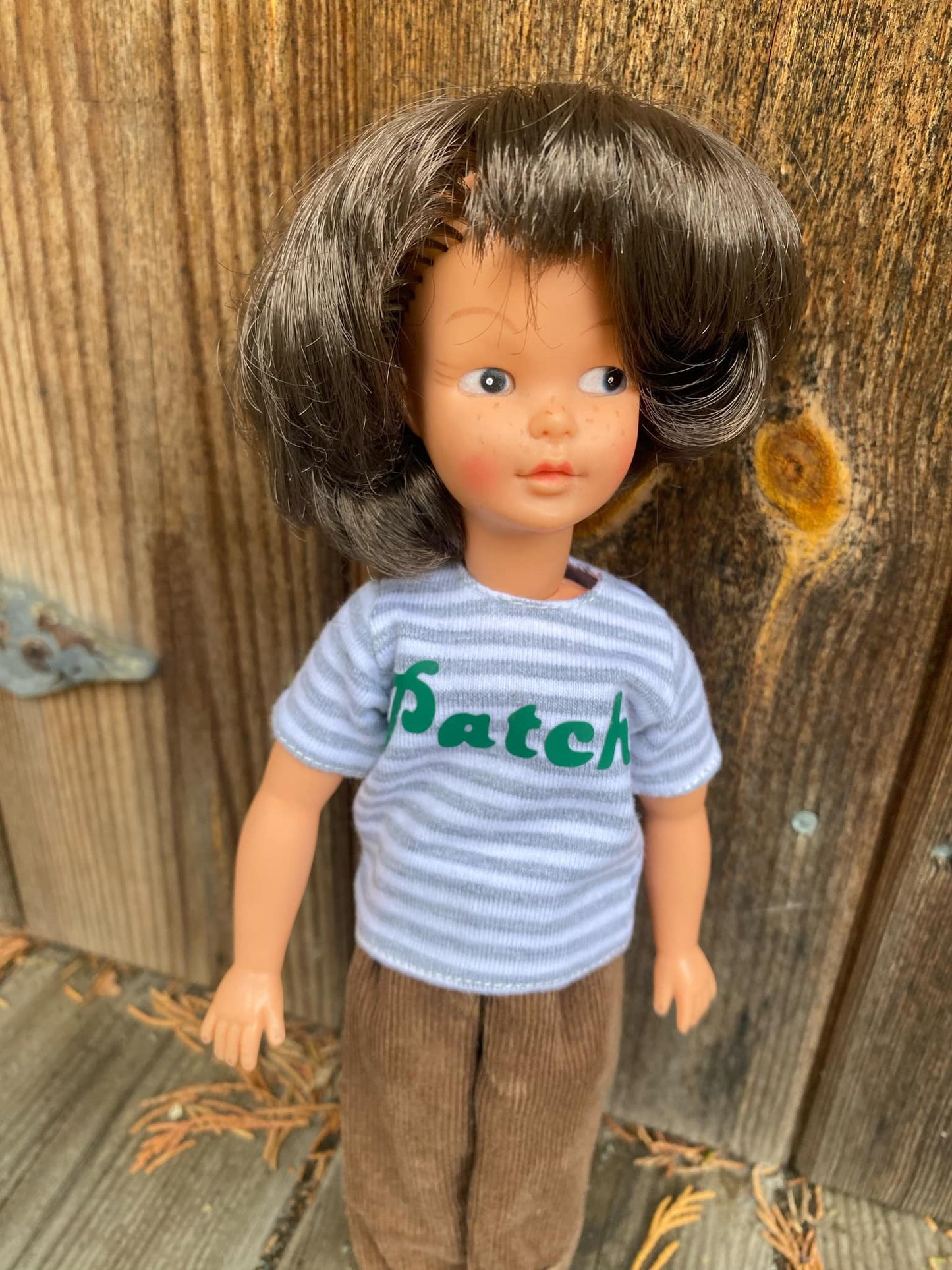 Patch, Penny & Pepper logo striped t-shirt