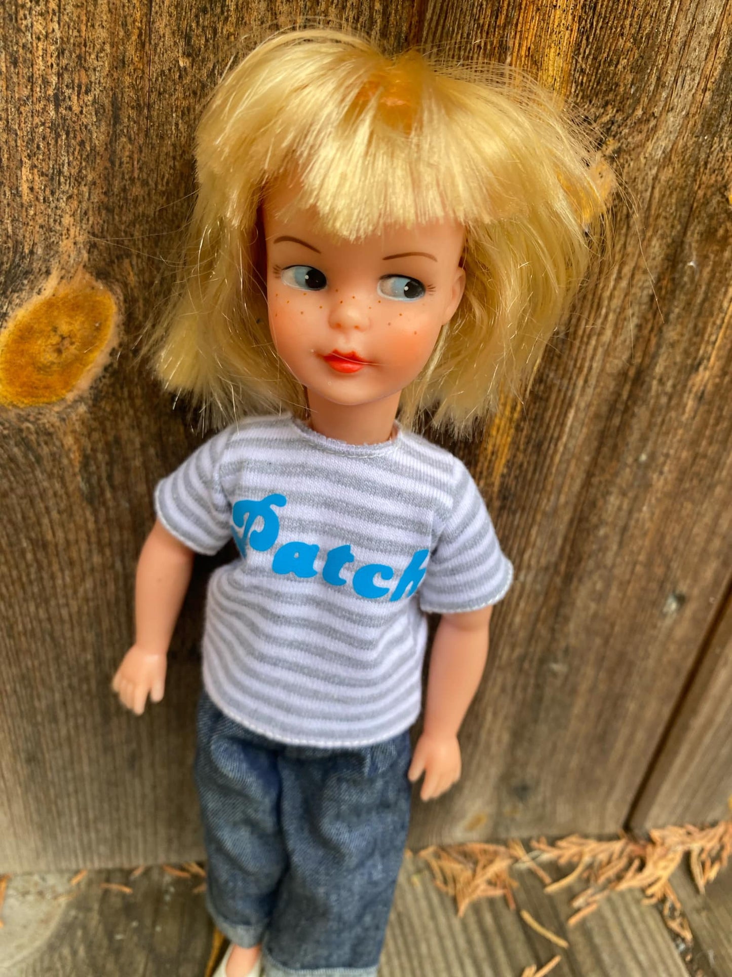 Patch, Penny & Pepper logo striped t-shirt