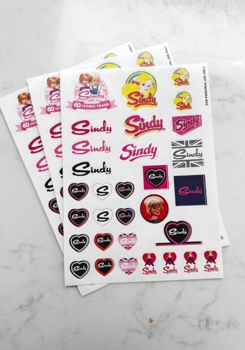 Sindy Logo Sticker Sheet